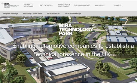 MIRA Technology Park Launch New Website