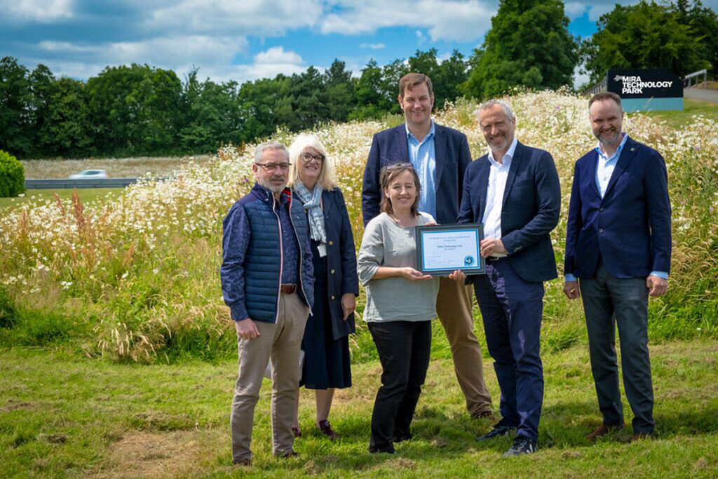 6 people accepting the wildlife trust award